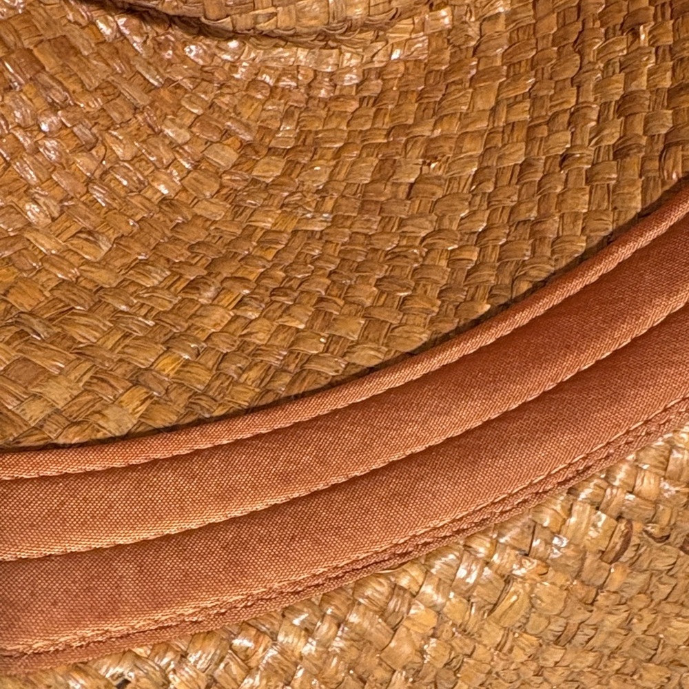 Shady Brady Brown Straw Hat with Cream Band - Picture 9 of 11